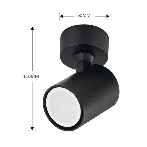 Spot Snow New 1 czarny 1xGU10 Light Prestige