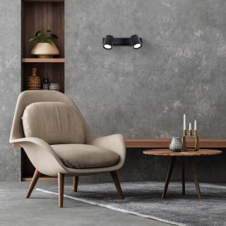 Spot Snow New 2 czarny 2xGU10 Light Prestige