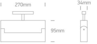 ZENI czarny LED 3000K 22W 1760lm