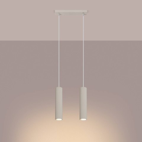 ŻYRANDOL LAMPA SUFITOWA Lampa wisząca KARBON 2 beżowy