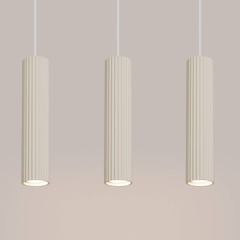 ŻYRANDOL LAMPA SUFITOWA Lampa wisząca KARBON 3L beżowy