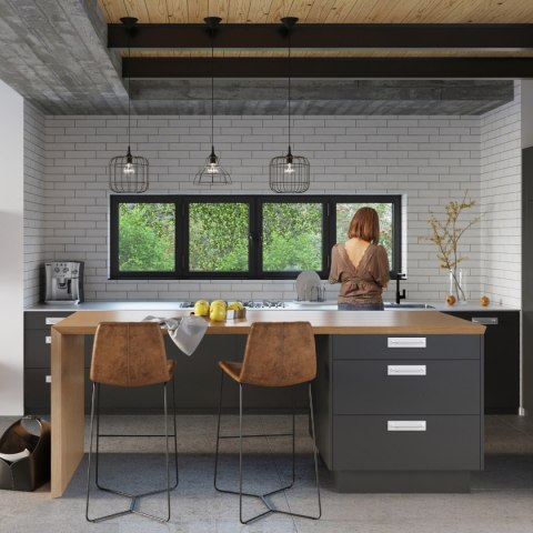 Lampa wisząca ANATA czarna Sollux