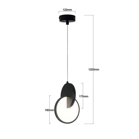 Lampa wisząca Circlo czarna LED CCT Light Prestige