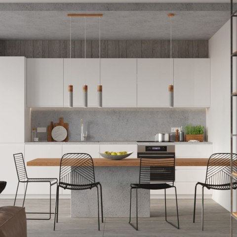 Lampa wisząca ZANE 3 szara Sollux