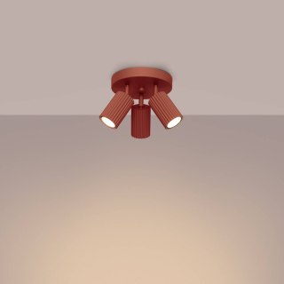 PLAFON LAMPA SUFITOWA REFLEKTOR KARBON 3P ochra czerwona