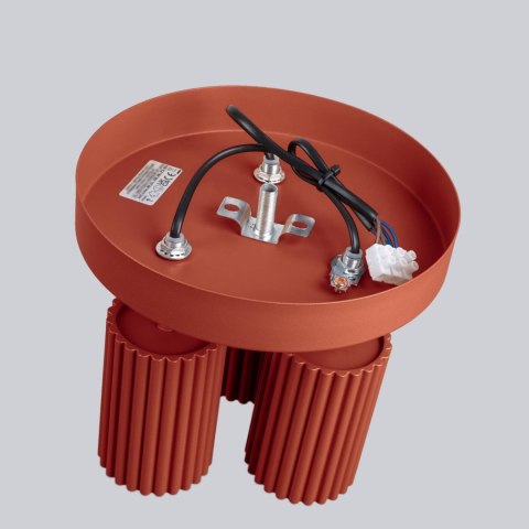 PLAFON LAMPA SUFITOWA REFLEKTOR KARBON 3P ochra czerwona