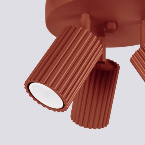 PLAFON LAMPA SUFITOWA REFLEKTOR KARBON 3P ochra czerwona