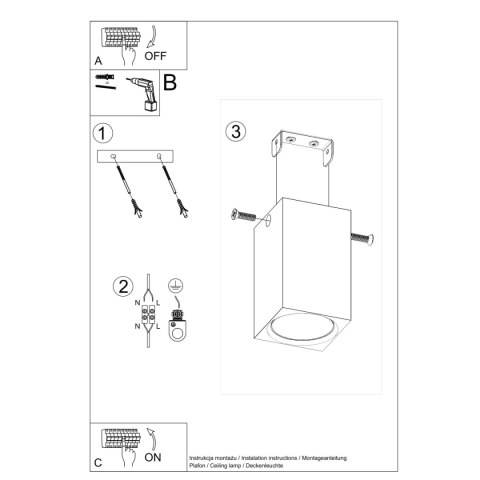 Plafon KEKE 10 dąb Sollux