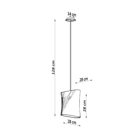 Żyrandol BLUM 1 czarny Sollux