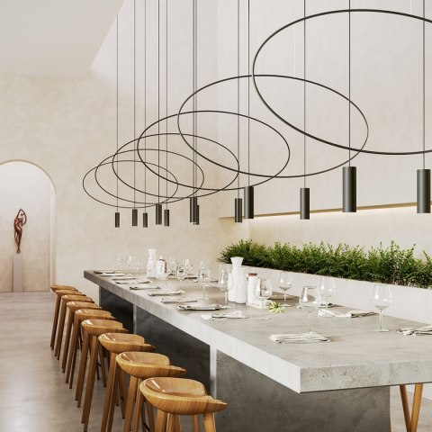 Lampa wisząca HOLAR 1 czarna