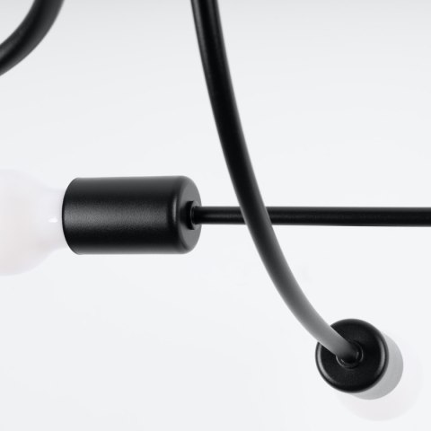 Żyrandol LEVAR 6 czarny Sollux