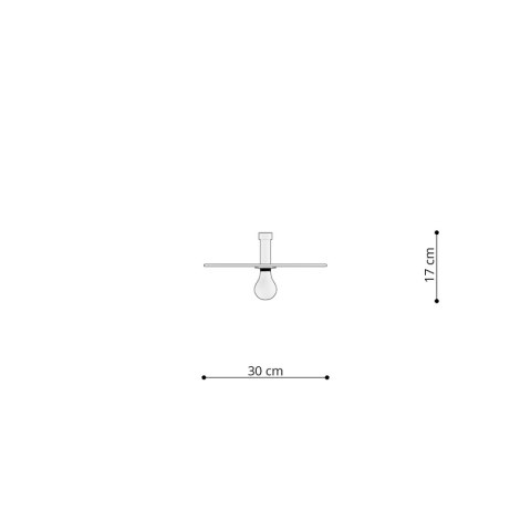 Kinkiet / Plafon SIRKEL 30 czarny