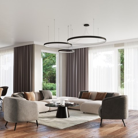 Żyrandol RIO 78 czarny LED 3000K