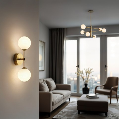 Lampa Dekoracyjna AM201 6xG9 Złote klosze