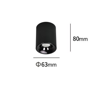 Oprawa natynkowa Tom czarna LED CCT Light Prestige