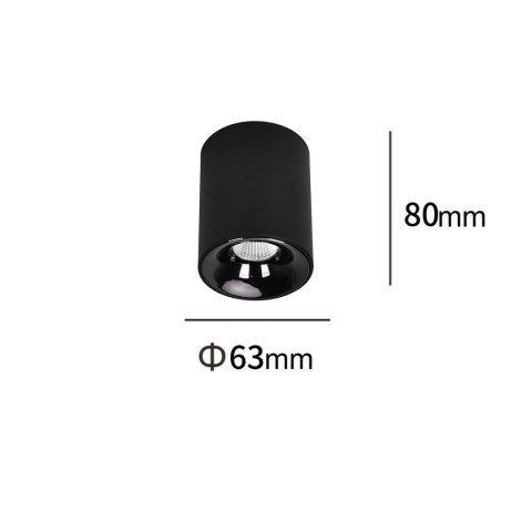 Oprawa natynkowa Tom czarna LED CCT Light Prestige