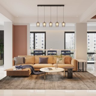 Lampa Wisząca Keso 5xLED czarna PL0141-5