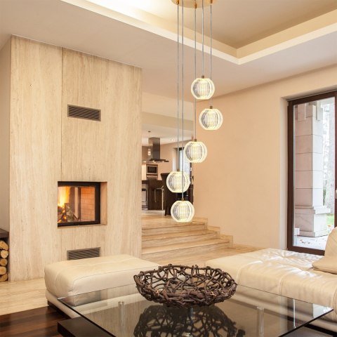 Lampa wisząca Brillant 5 złota LED CCT Light Prestige