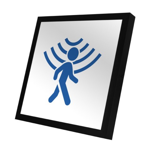 Panel Natynkowy 40x40 36W 4000K Czarny z Czujnikiem Ruchu PL-E04 PIR