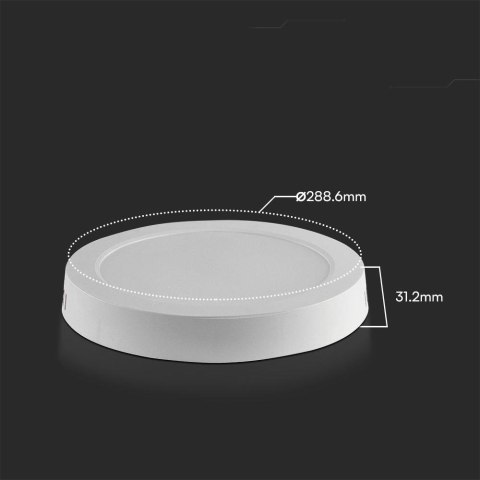 Panel Natynkowy V-TAC 24W LED SAMSUNG CHIP Okrągły 288x31mm 6500K 2500lm