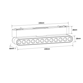 Reflektor Magnetic Slim Blaze 12W LED 3000K czarny Light Prestige