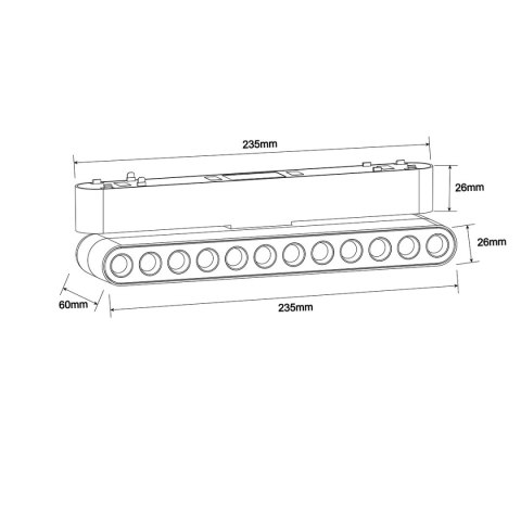 Reflektor Magnetic Slim Blaze 12W LED 4000K czarny