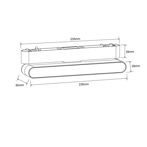 Reflektor Magnetic Slim Fizz 12W LED 4000K czarny Light Prestige