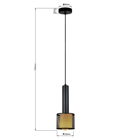 Lampa wisząca Amo czarna 1xE27 Light Prestige