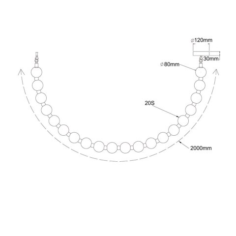 Lampa wisząca Dorado Rope 2 m złota LED CCT Light Prestige