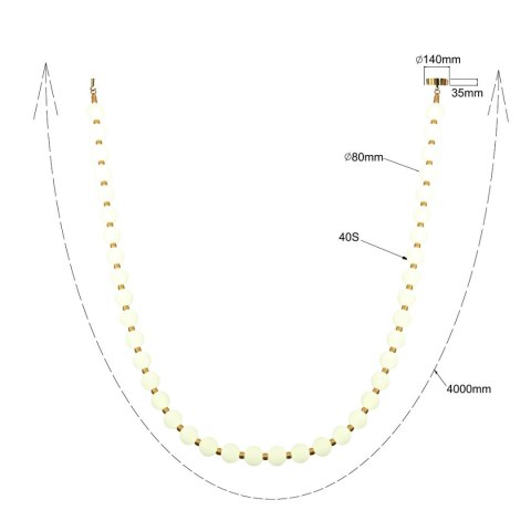 Lampa wisząca Dorado Rope 4 m złota LED CCT Light Prestige