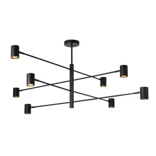 Light Prestige Lampa wisząca Snow 8 czarna 8xGU10