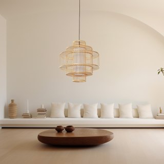 Lampa wisząca Stela rattanowa 1xE27 Light Prestige