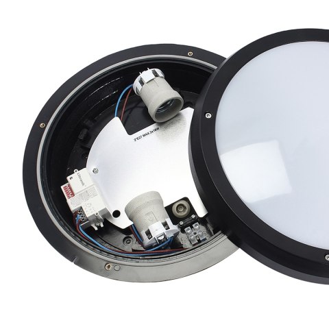 Plafon ścienny PIR P3001-E27-S 2xE27 czarny