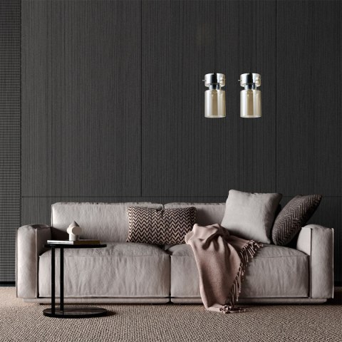 Podwójna lampa wisząca Nivio dymna 2xE27