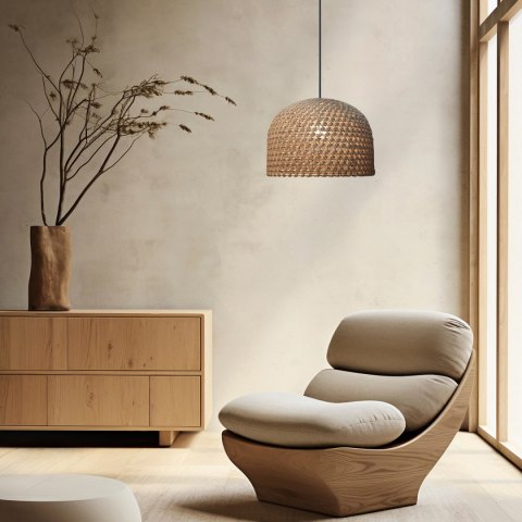 Rattanowa lampa wisząca Kanso 40 cm jasne drewno 1xE27 Light Prestige