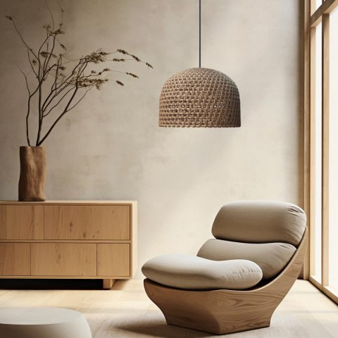 Rattanowa lampa wisząca Kanso 50 cm jasne drewno 1xE27 Light Prestige