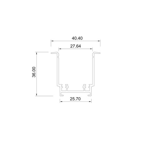 Szyna podtynkowa 2 m Magnetic Slim biała