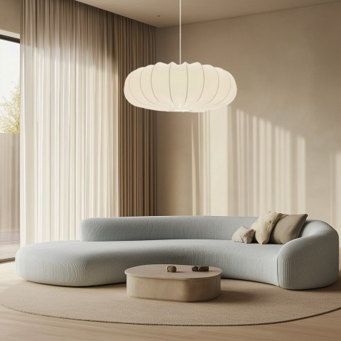 CAFEE lampa wisząca 66cm biały 1x40W E27 abażur latte