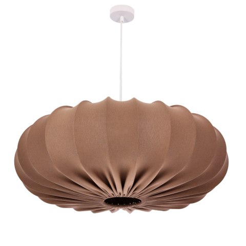 CAFEE lampa wisząca 66cm biały 1x40W E27 abażur mokka