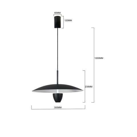Lampa wisząca Ufo S czarna LED CCT Light Prestige