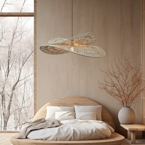 Rattanowa lampa wisząca Raya naturalna 1xE27 Light Prestige