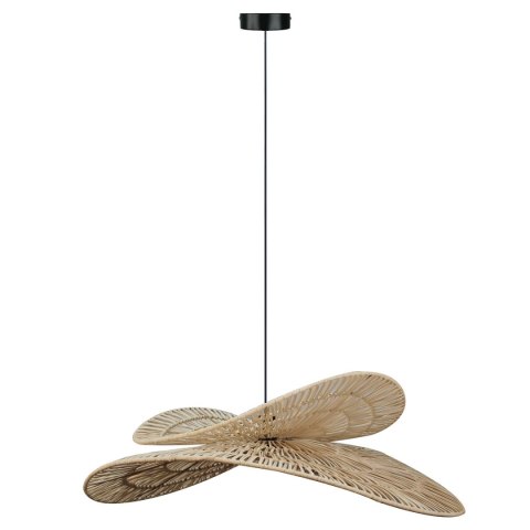 Rattanowa lampa wisząca Raya naturalna 1xE27 Light Prestige