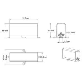 Łącznik I mechaniczny do oświetlenia modułowego Geometric System New Light Prestige