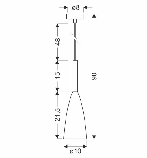 Lampa wisząca szara + drewno Trosa Ledea 50101266