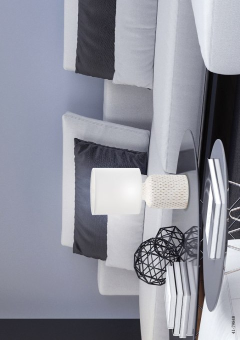 LAMPA STOŁOWA INER LAMPA GABINETOWA 1X40W E14 BIAŁY