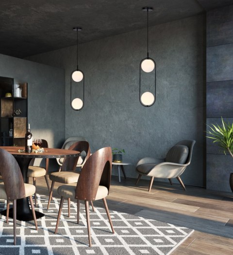 Lampa sufitowa żyrandol Lampa wisząca Cordel zwis 2x28w g9 czarny