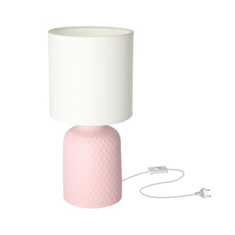 Lampa stołowa INER różowa – elegancka lampa E14