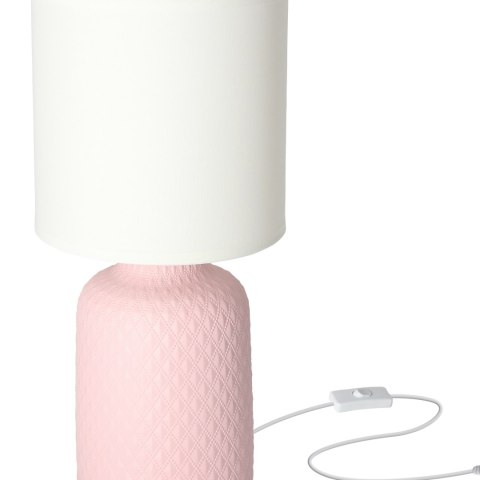 Lampa stołowa INER różowa – elegancka lampa E14