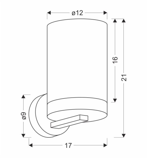 KINKIET DO SYPIALNI LAMPA ŚCIENNA LOFT KLOSZ DYMIONY WELS