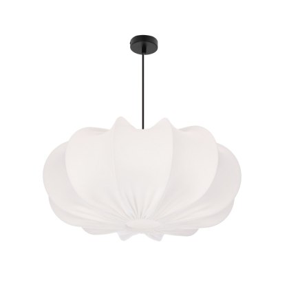 CAFEE lampa wisząca 52cm czarny 1x40W E27 abażur latte